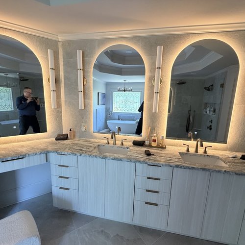 Modern bathroom upgrade by Bridgeport Carpets & Flooring