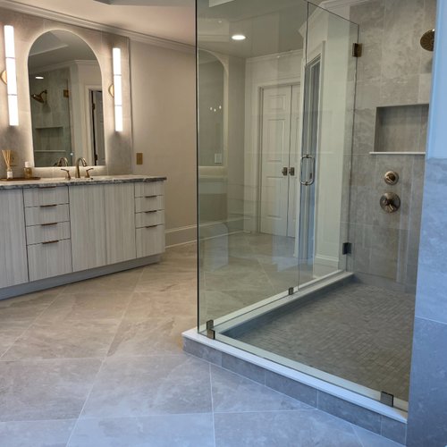 Master bath update by Bridgeport Carpets & Flooring