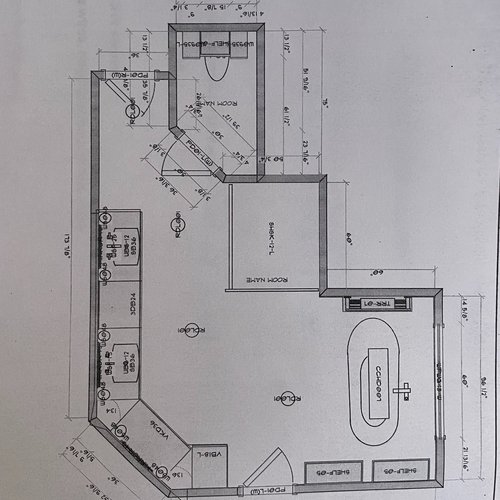Bathroom floor plan rendering
