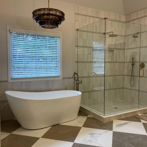 Stylish bathroom update by Bridgeport Carpets in Alpharetta, GA