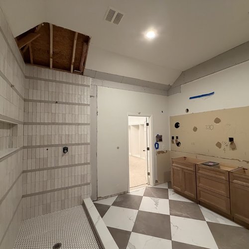 Pro bathroom remodel in progress
