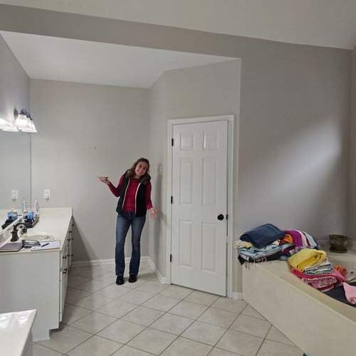 Bridgeport Carpets team remodeling a bathroom