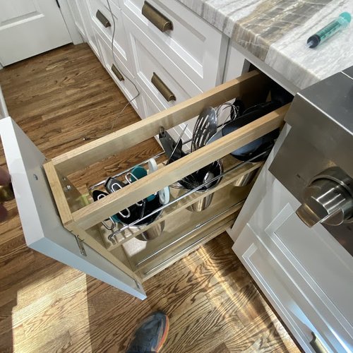Hidden kitchen cabinet storage