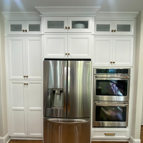 White kitchen cabinetry in Alpharetta, GA by Bridgeport Carpets