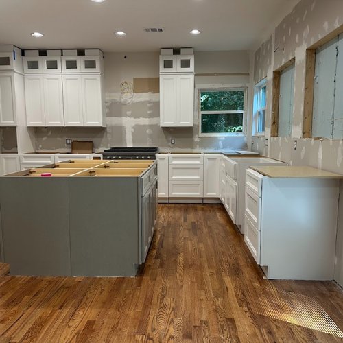 Kitchen cabinet installation process