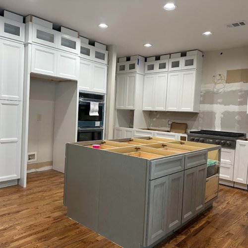 Bridgeport Carpets kitchen cabinet install in Alpharetta, GA