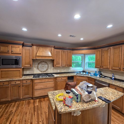 Wood Cabinetry before kitchen remodel