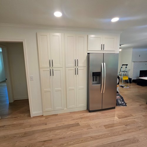 White cabinets in a new kitchen makeover