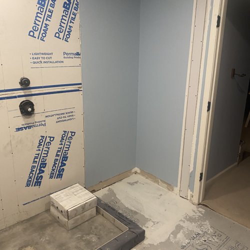 During Bathroom Shower Installation in Alpharetta