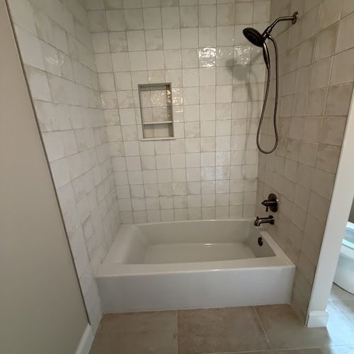 Glazed shower tile wall in Georgia