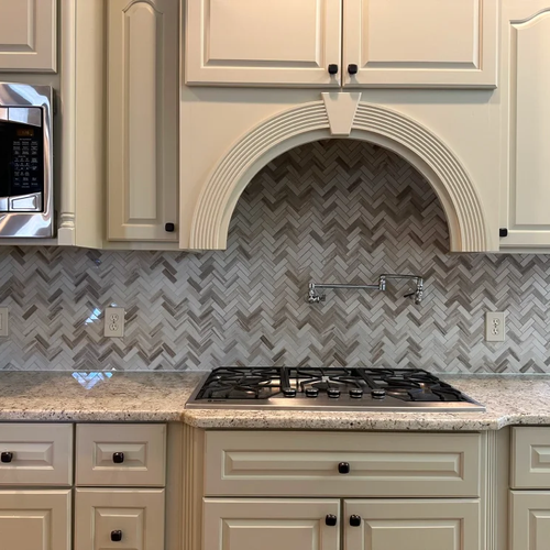 Tile backsplash in Alpharetta, GA from Bridgeport Carpets