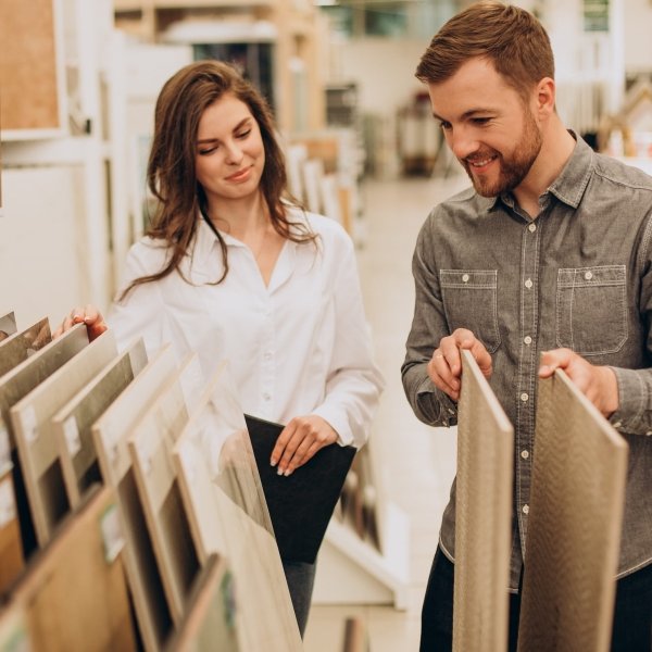 Shopping for floors in an Alpharetta GA showroom