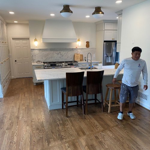 Completed Kitchen remodel by Bridgeport in Alpharetta