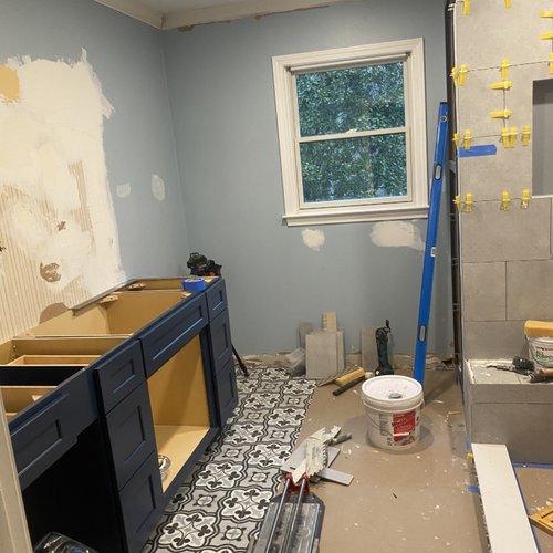 During Bathroom Makeover in Alpharetta