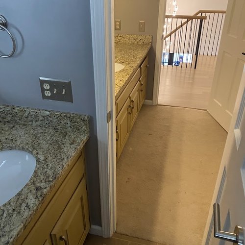 Bathroom vanities before makeover in Alpharetta, GA