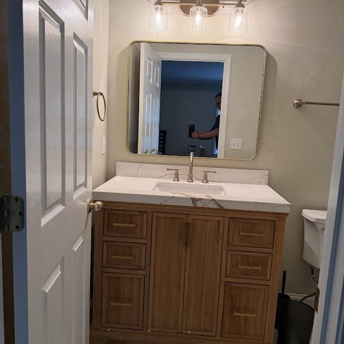 Bathroom remodel by Bridgeport Carpets & Flooring