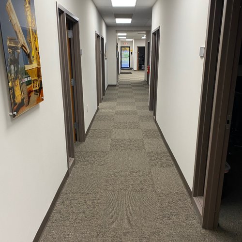 Carpet tile flooring installation by Bridgeport Carpets