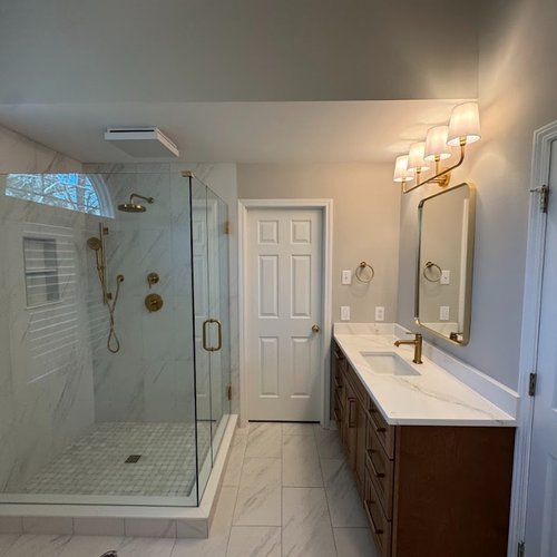 New bathroom update with LVT flooring