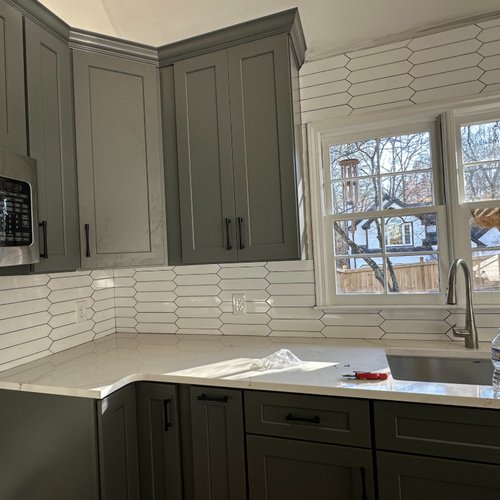 Upgraded kitchen by Bridgeport Carpets & Flooring