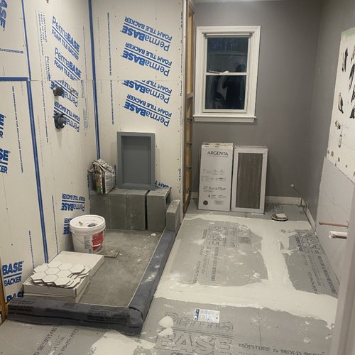 During Bathroom Renovation in GA Alpharetta
