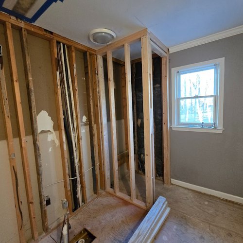 Bathroom construction process