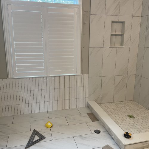 Bathroom remodelling in progress by Bridgeport Carpets & Flooring