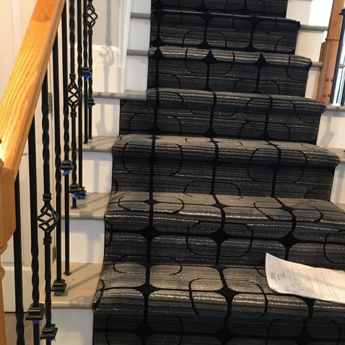 Carpeted Stairs by Bridgeport Carpet, Hardwood and Tile