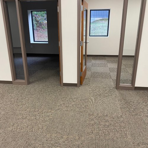 Carpet tiles in an empty office in Alpharetta GA