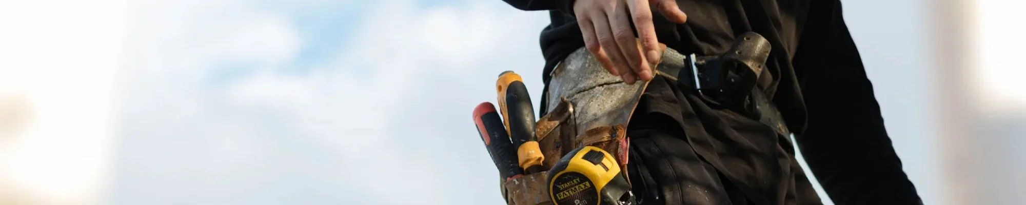Flooring Contractor with tool belt