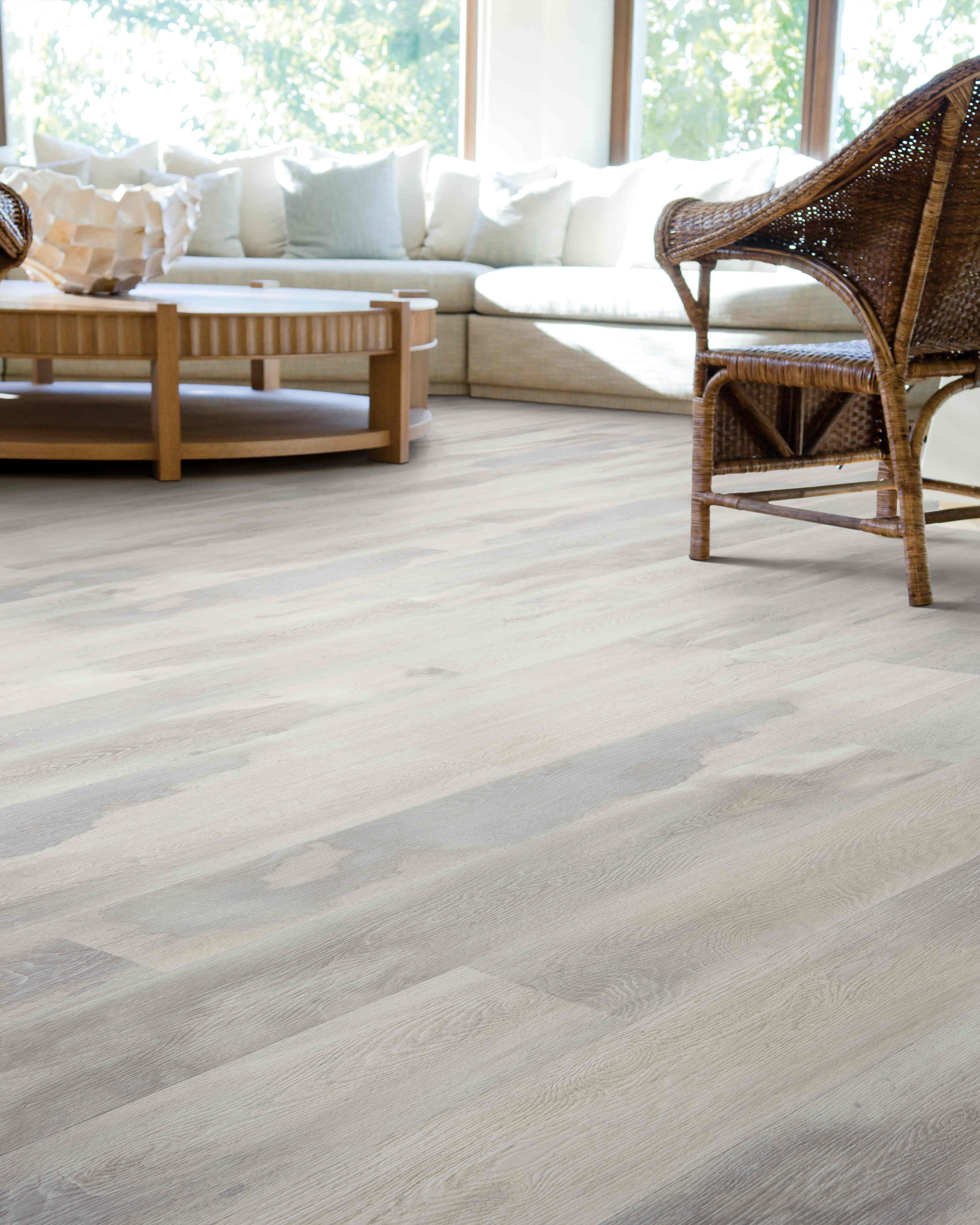 Luxury Vinyl Plank in a traditional living room