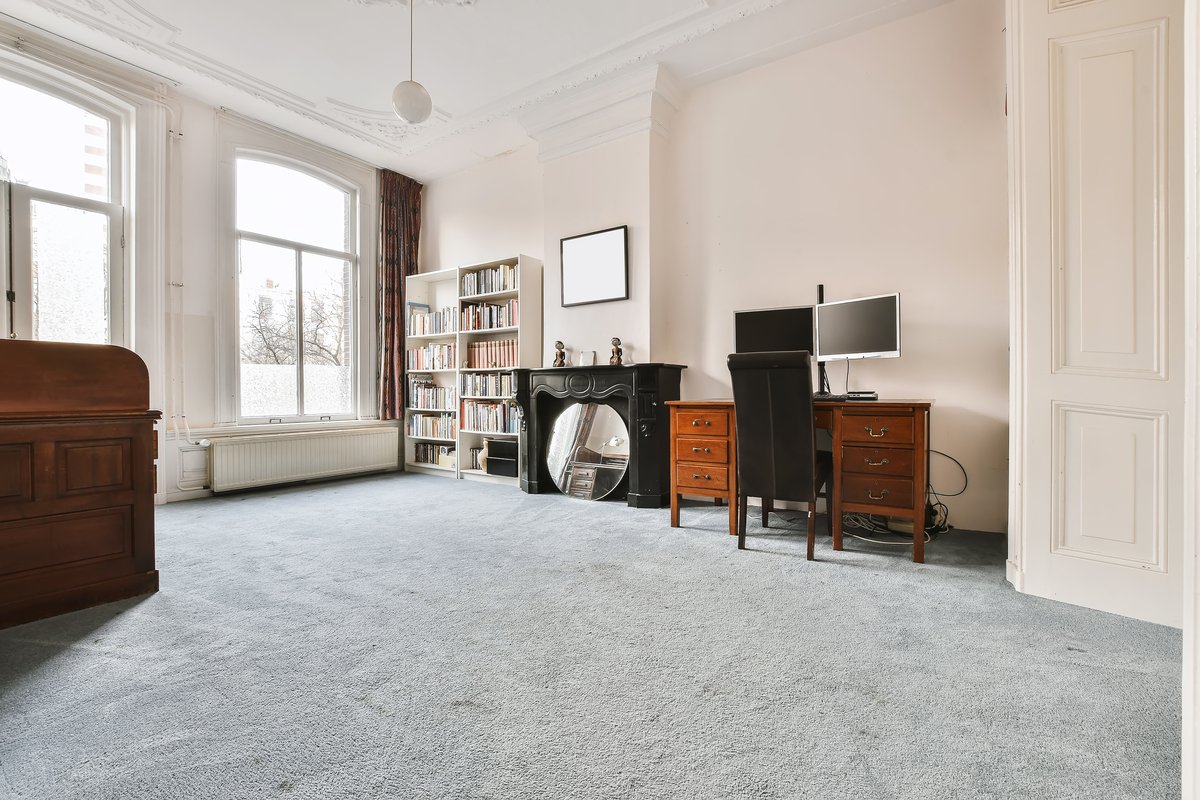 Elegant spacious living room with beautiful furniture