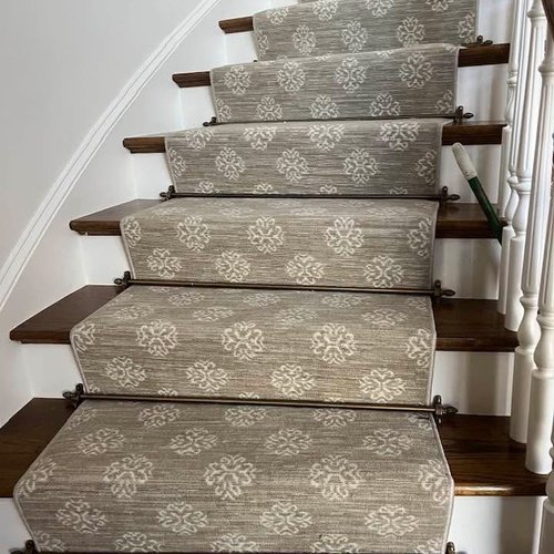 Distressed patterned stair runner in Alpharetta GA