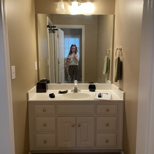 Before bathroom vanity transformation