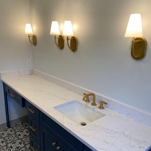 Lighting and countertops installed by Bridgeport Carpets in Alpharetta GA