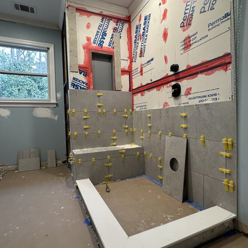During Bathroom Construction in Alpharetta