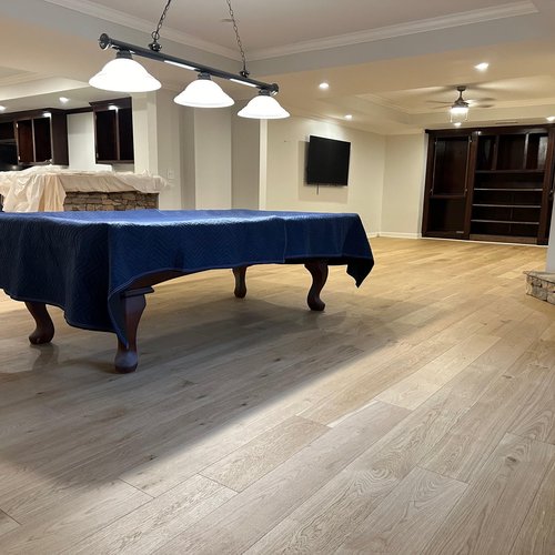 Rec room with Karastan BelleLuxe flooring in Georgia