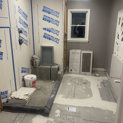 Bathroom under construction